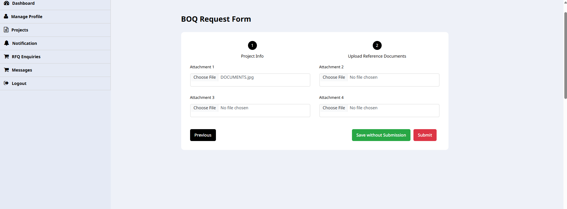 DOMO EXPO BOQ Request Form